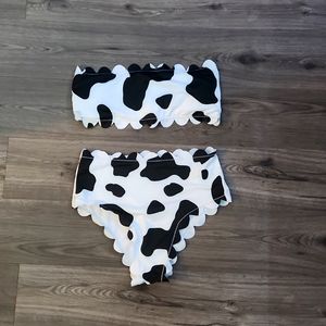 2 piece cow bikini